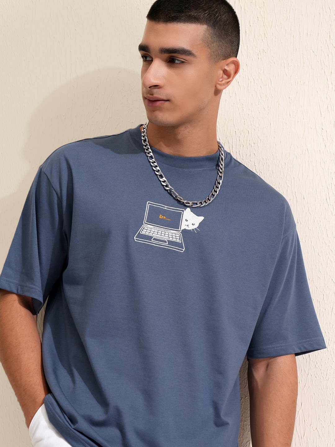 

HIGHLANDER Men Graphic Printed Round Neck T-shirt, Blue
