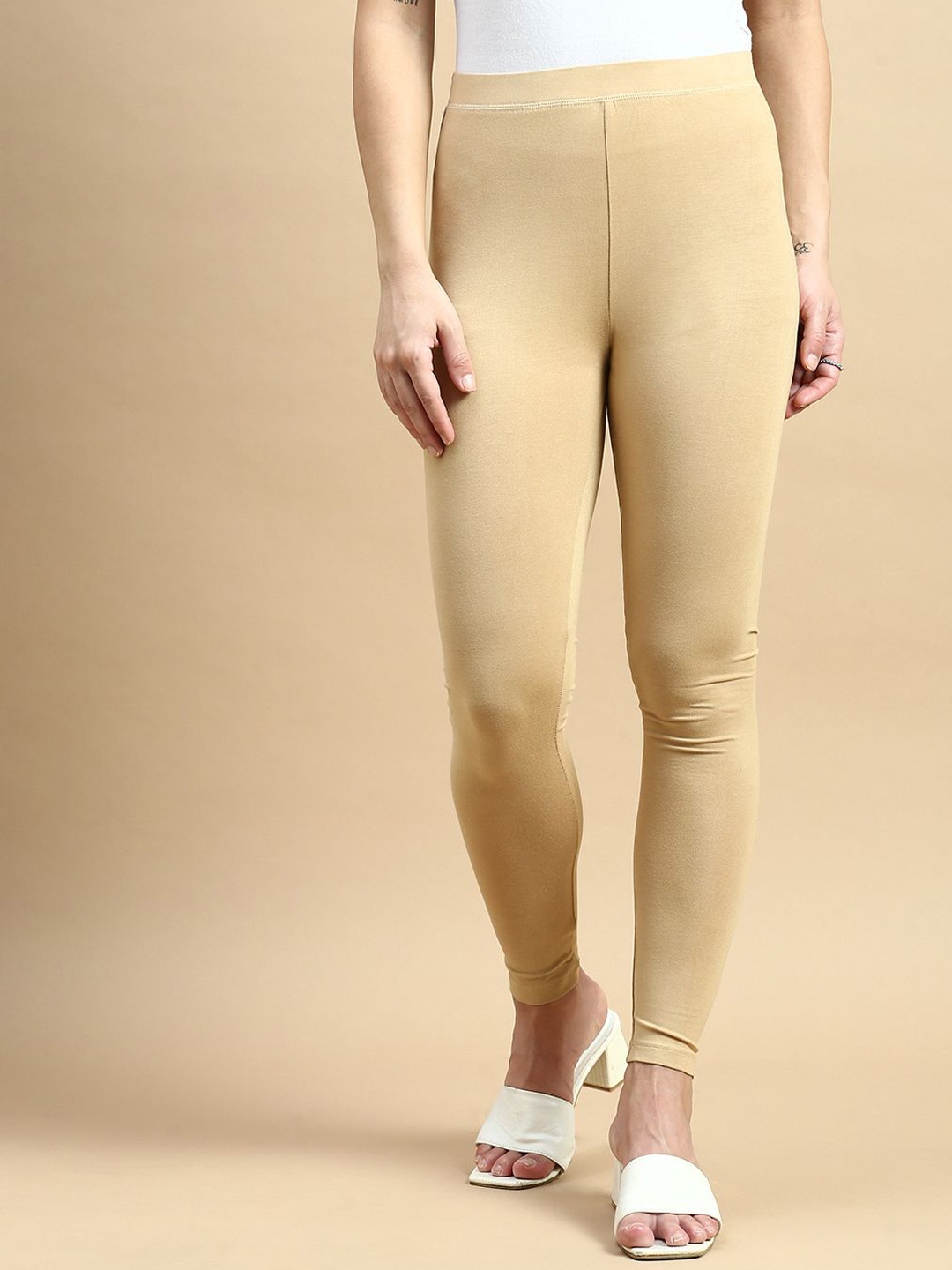 

De Moza Ankle Length Leggings, Nude