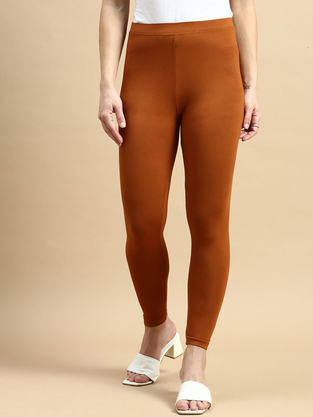 

De Moza Ankle Length Leggings, Orange