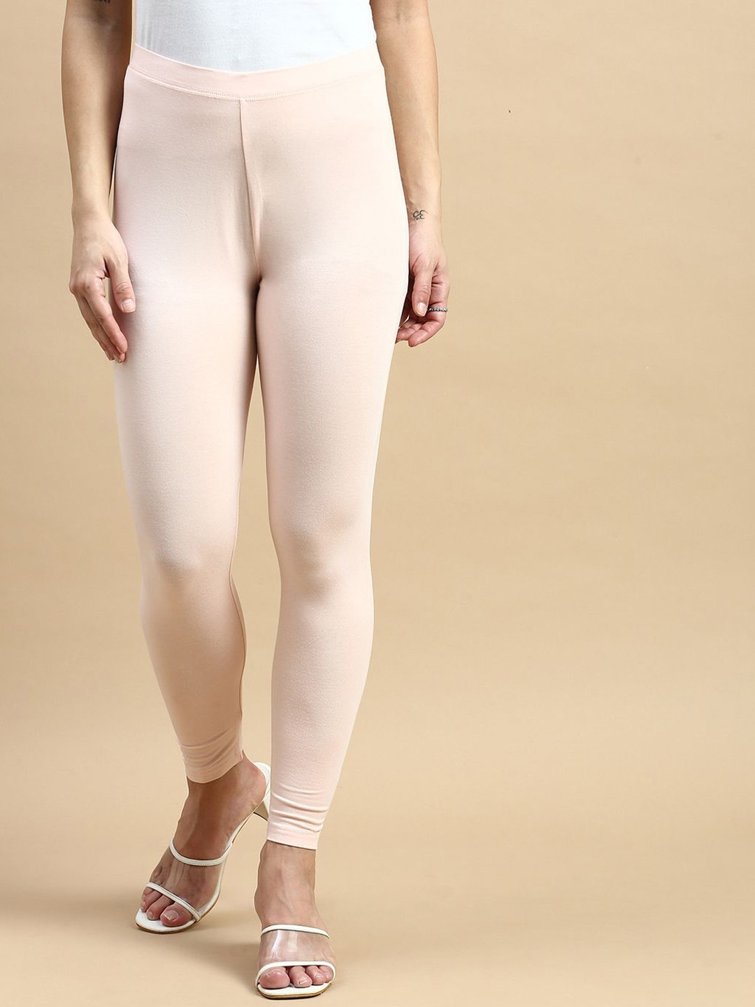 

De Moza Ankle Length Leggings, Peach