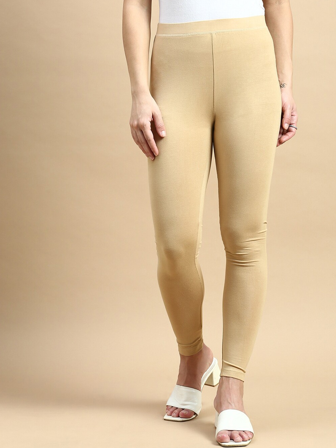 

De Moza Ankle Length Leggings, Beige