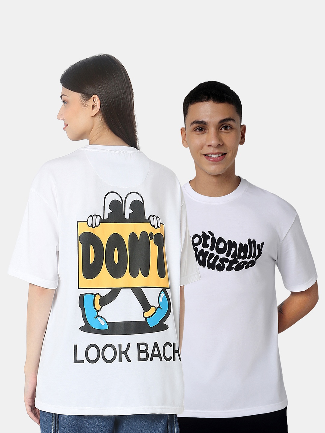 R&B Unisex Oversized Graphic T-shirt, White