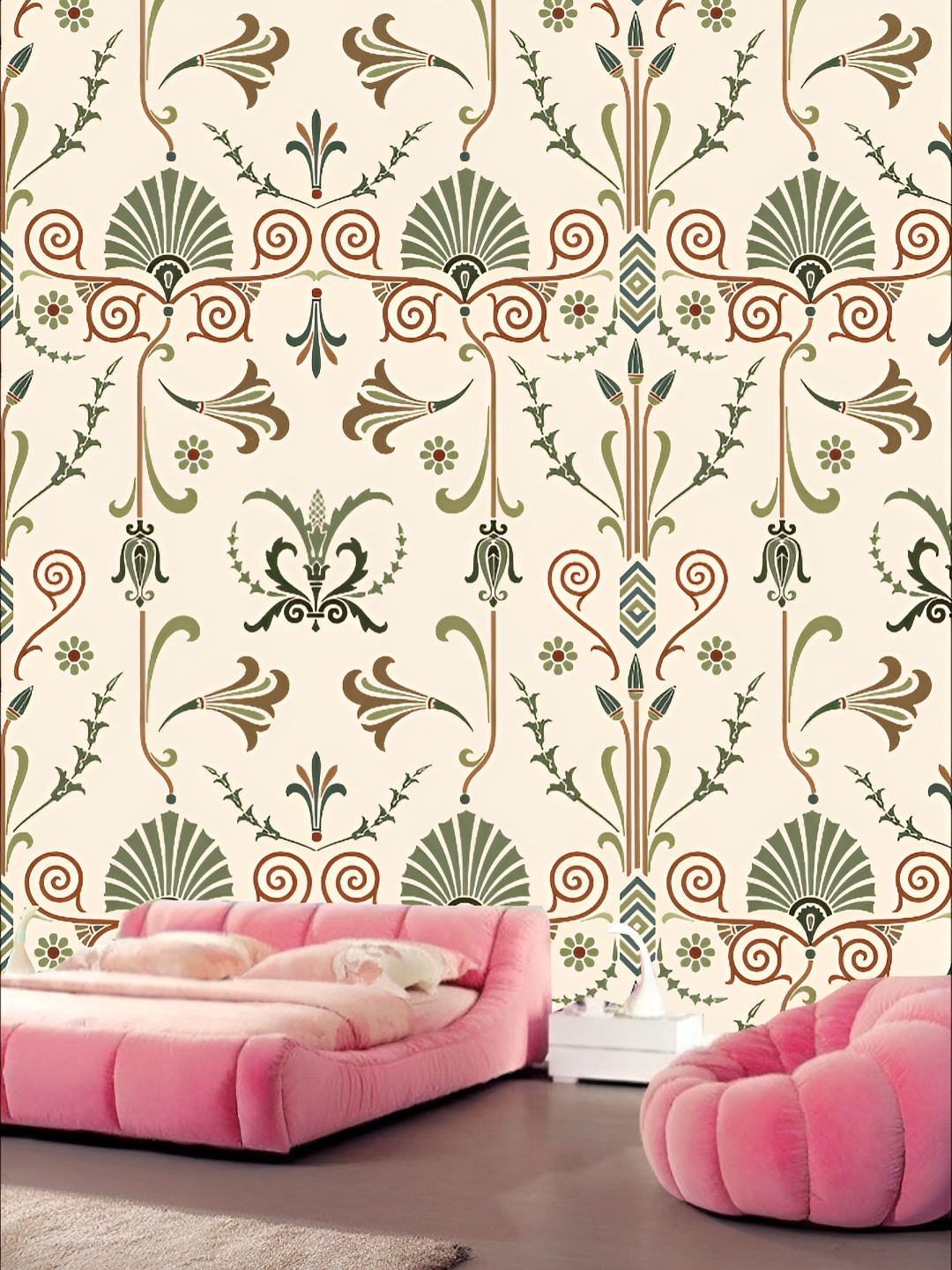 

Aura Cream Colored Printed Self-Adhesive Wall Sicker