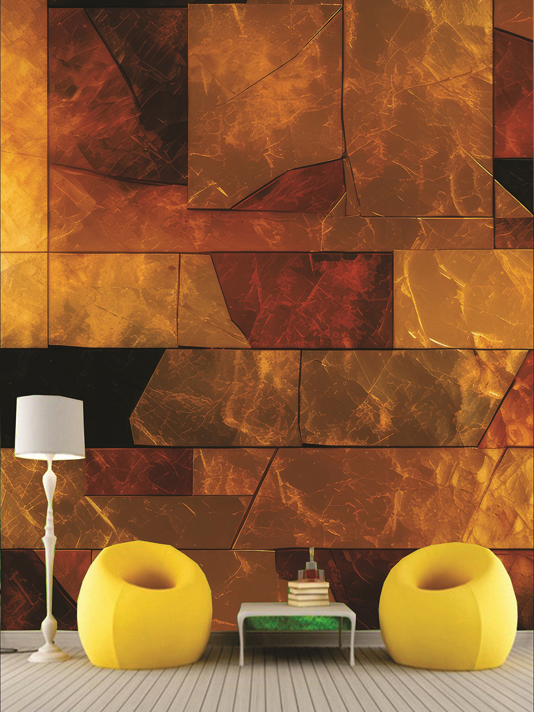 

Aura Orange Colored Printed Self-Adhesive Wall Sicker