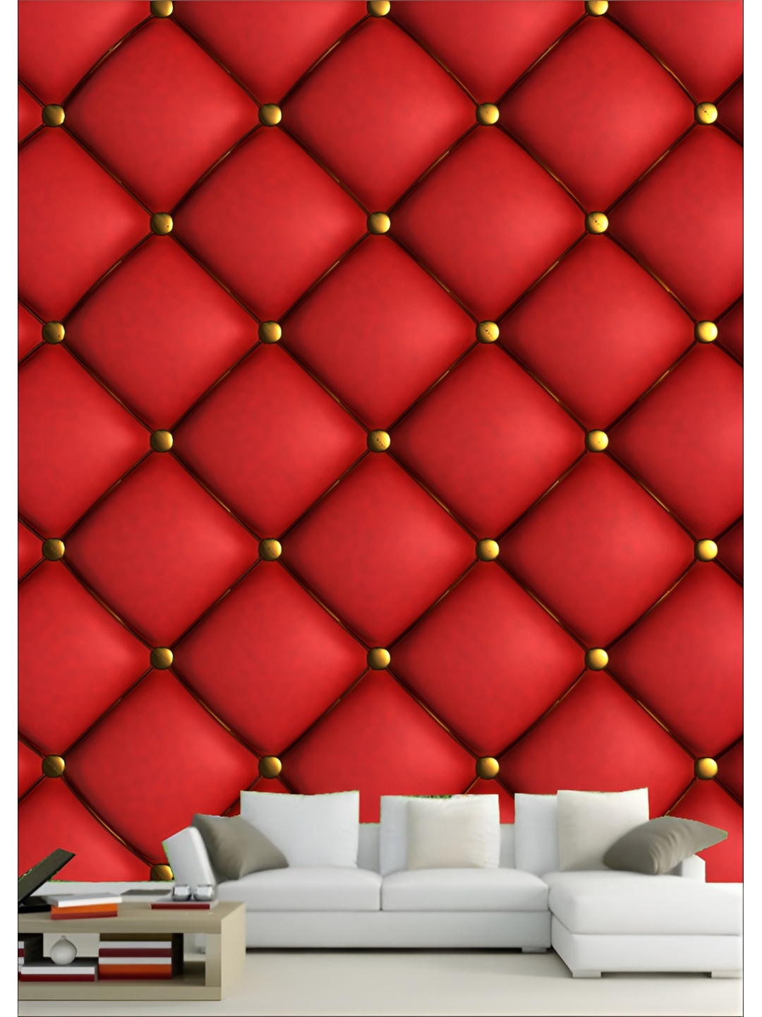 

Aura Red Printed Self-Adhesive Wall Sicker