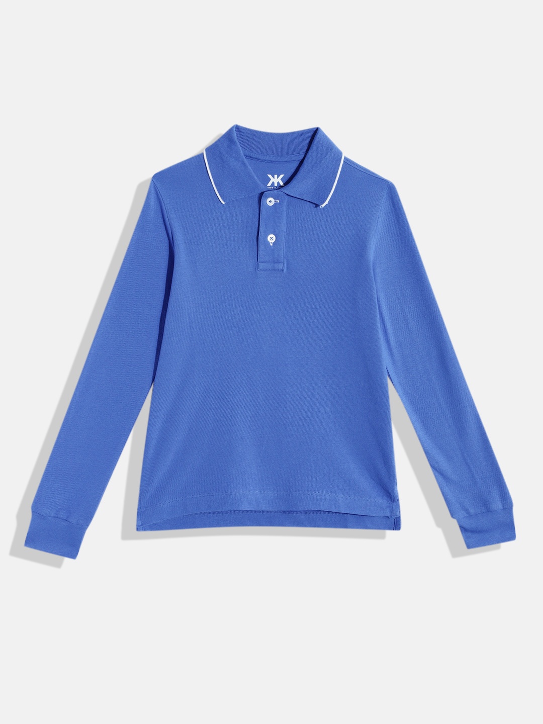 

Kook N Keech Teens Boys Polo Collar Pure Cotton T-shirt, Blue