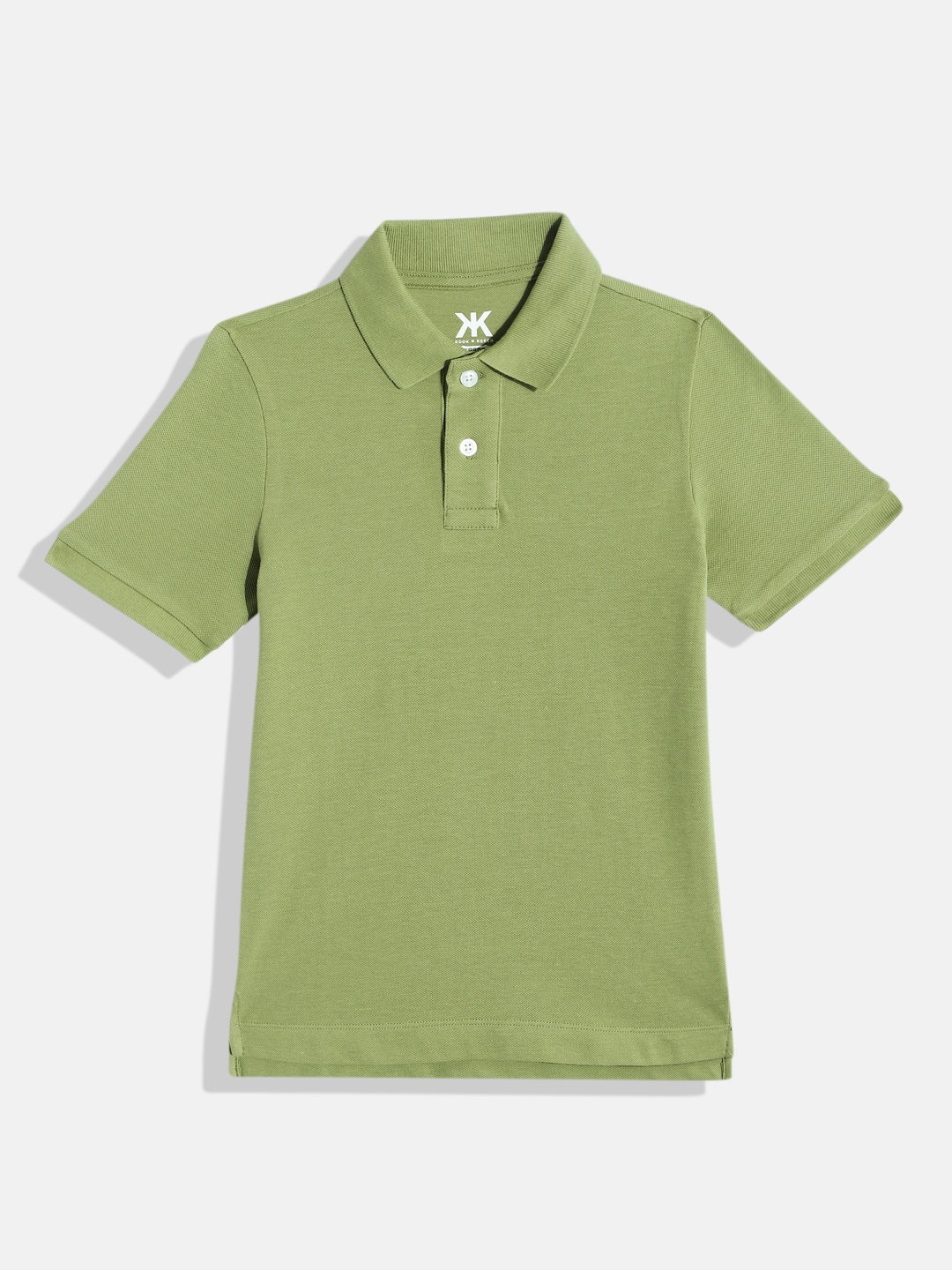 

Kook N Keech Teens Boys Polo Collar T-shirt, Green