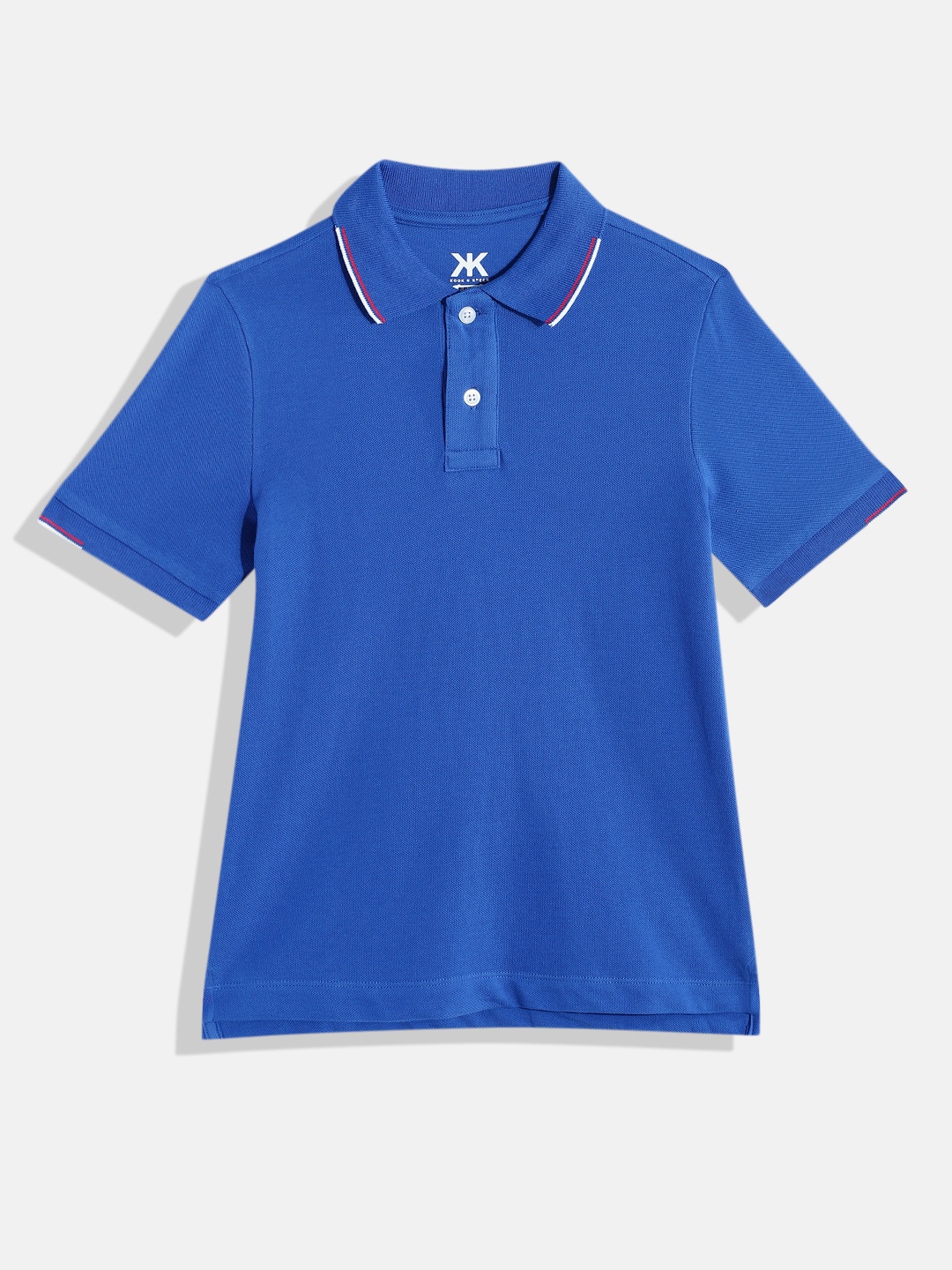 

Kook N Keech Teens Boys Polo Collar Pure Cotton T-shirt, Blue