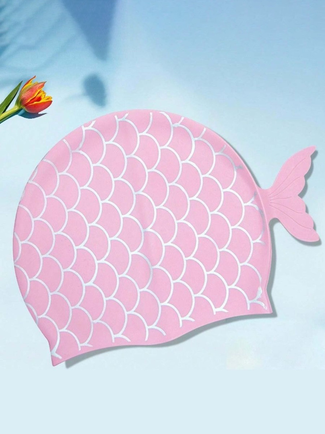 

EL REGALO Kids Printed Swimming Cap, Pink