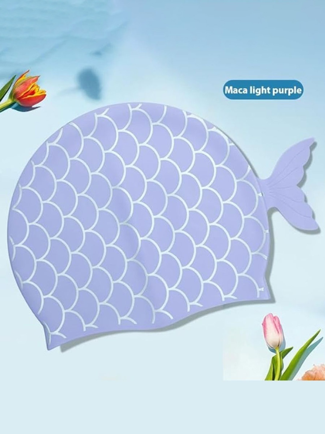 

EL REGALO Kids Printed Swimming Caps, Purple