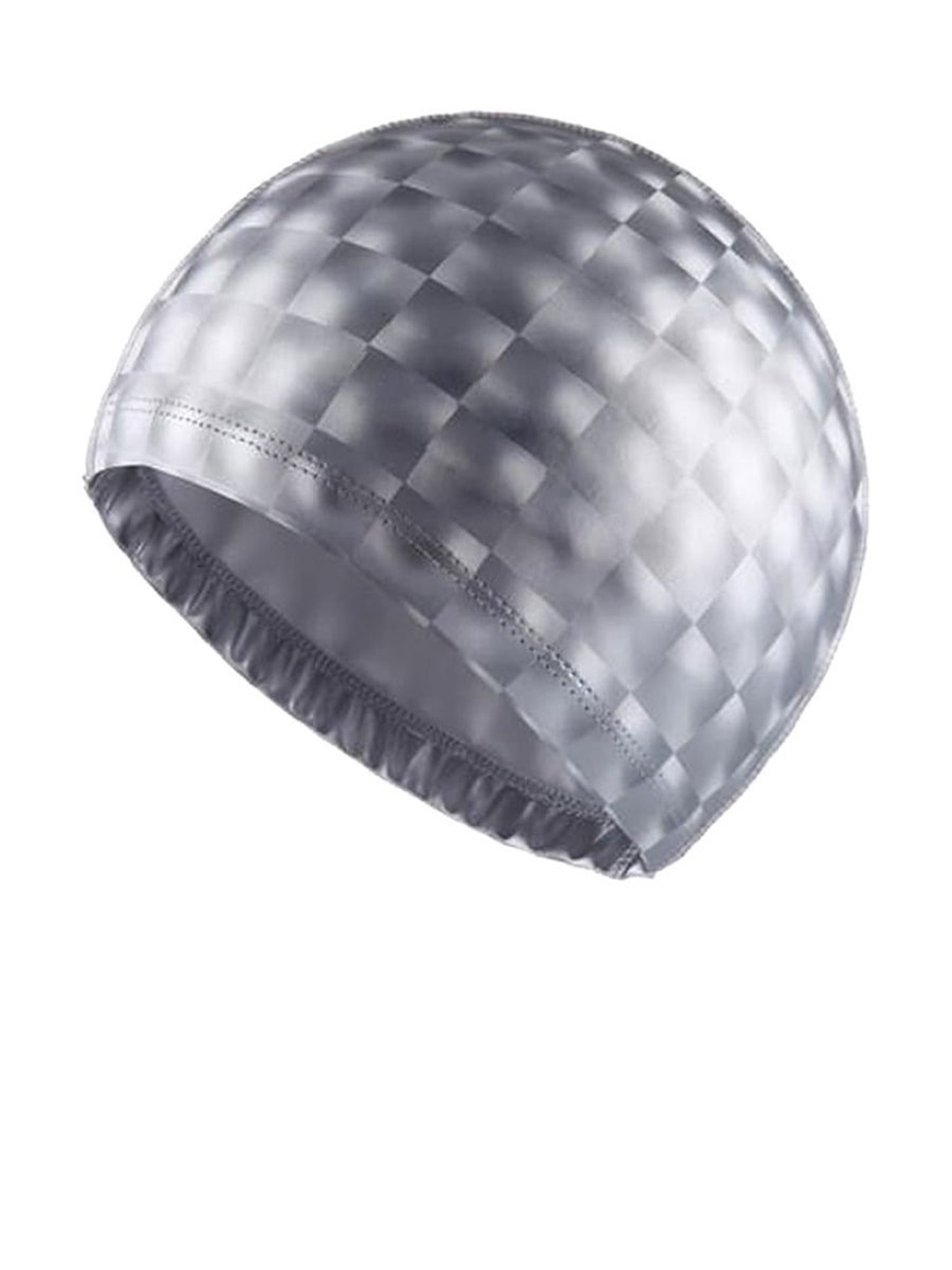 

EL REGALO Kids Printed Swim Inflatable Cap, Silver