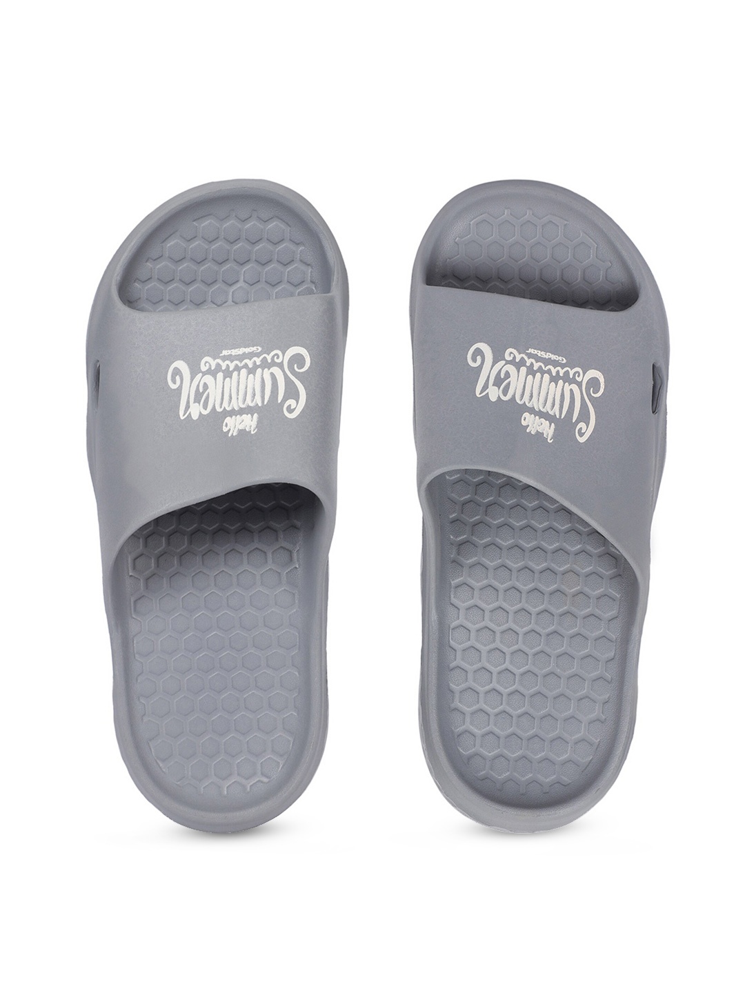 

Goldstar Men Printed Sliders, Grey