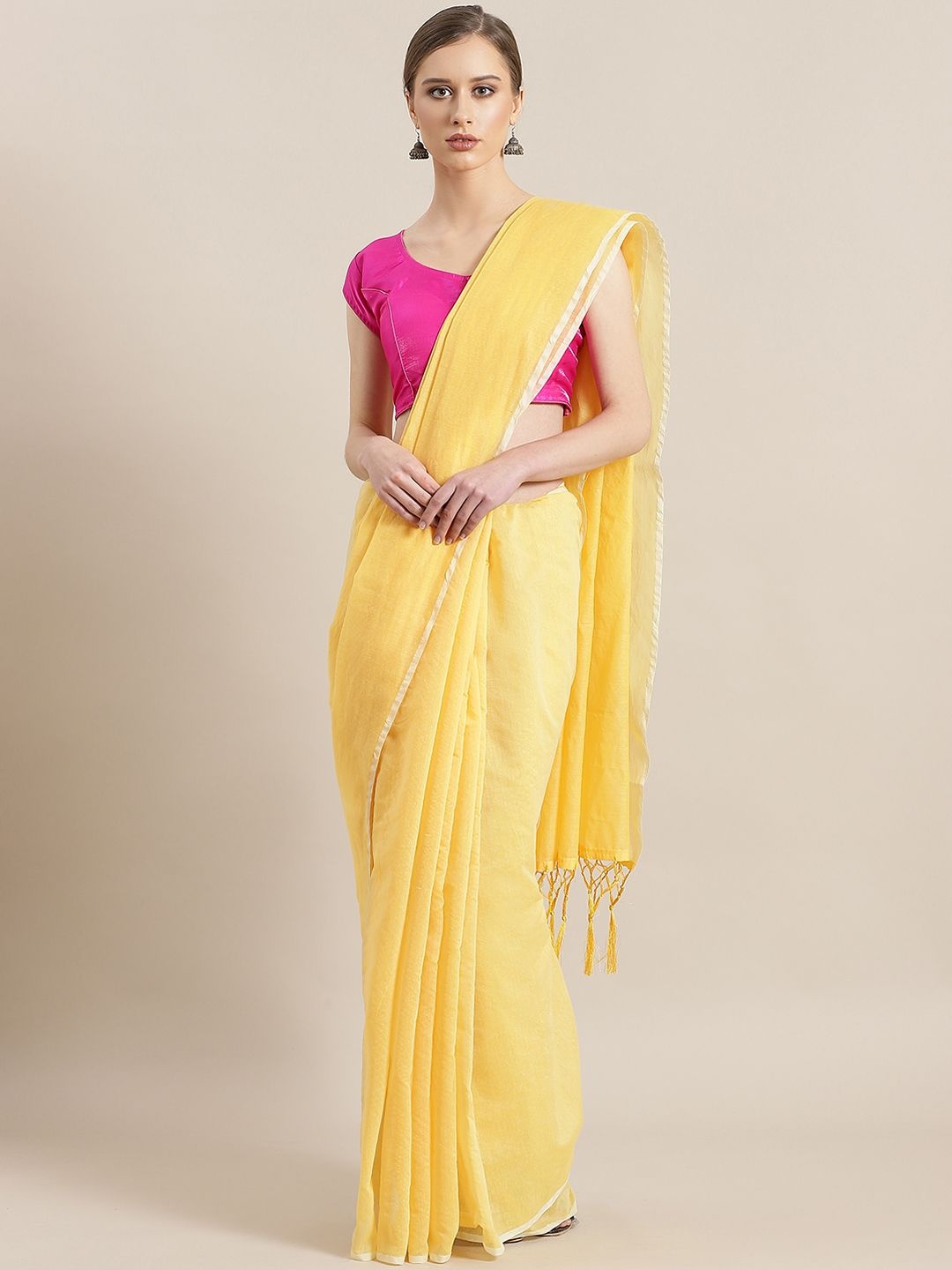 

Mitera Chanderi Saree, Yellow