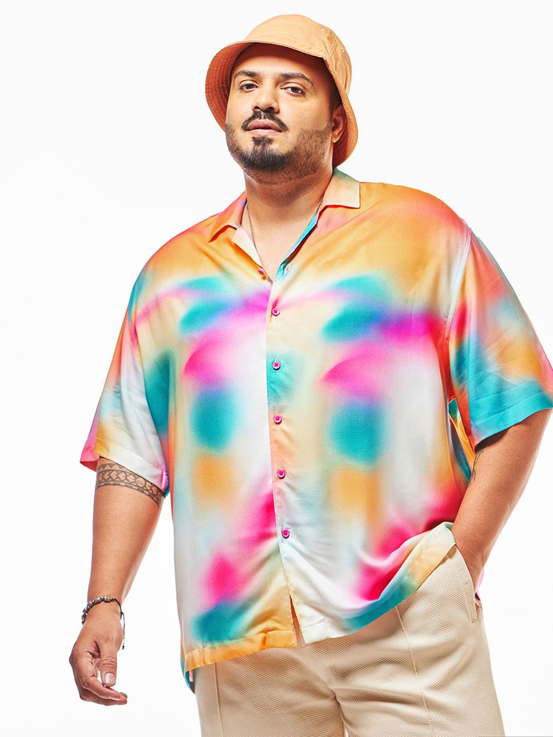 

Bewakoof Plus Men Opaque Casual Shirt, Multi