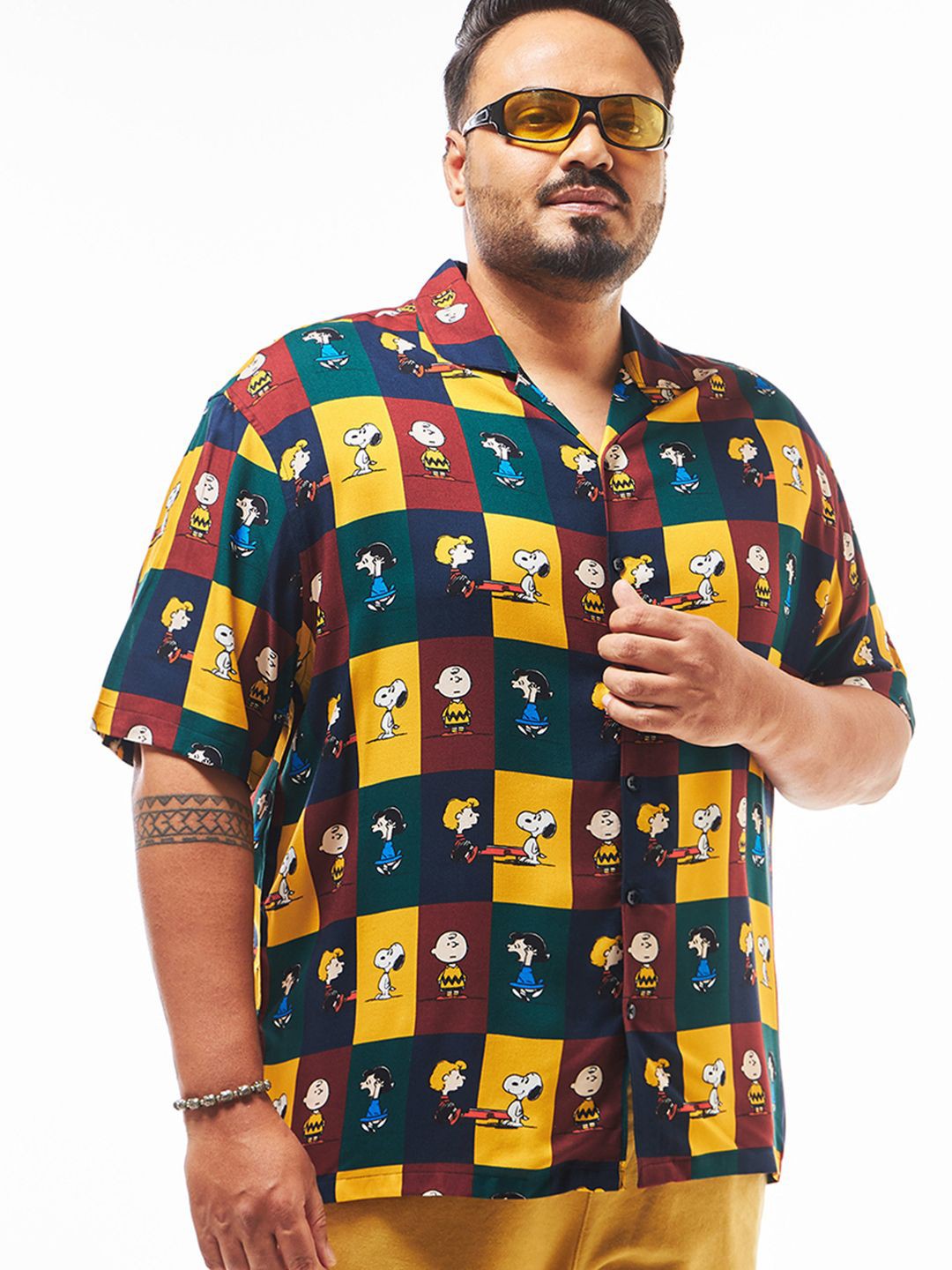 

Bewakoof Plus Men Opaque Printed Casual Shirt, Multi