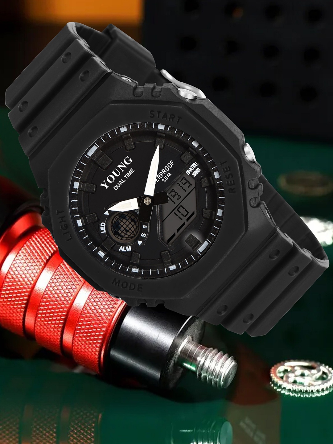 

YOUNG MISSION Unisex Kids Dial & Bracelet Style Straps Analogue Watch, Black