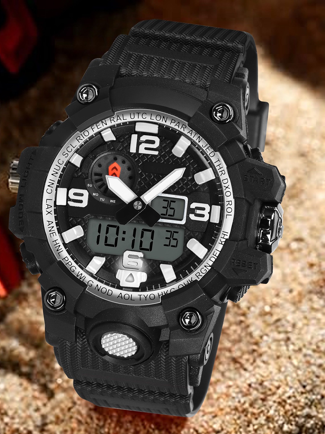 

YOUNG MISSION Unisex Kids Dial & Textured Straps Analogue and Digital Watch KOOL KIDZ ANALOGUE DIGITAL, Black