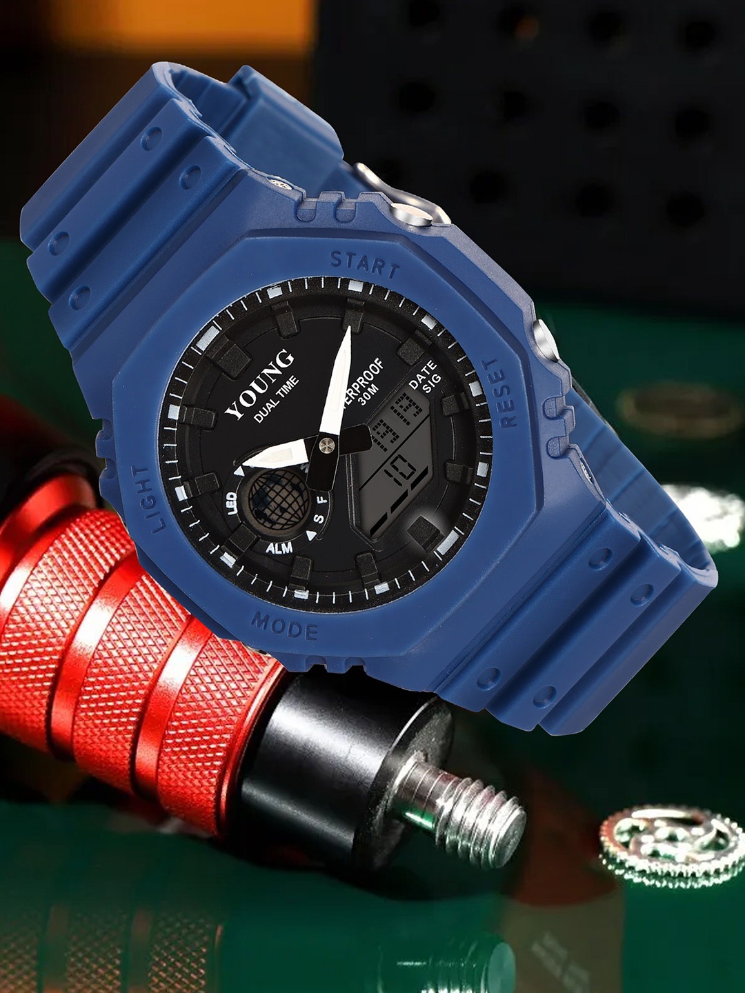 

YOUNG MISSION Unisex Kids Dial & Bracelet Style Straps Analogue Watch, Blue