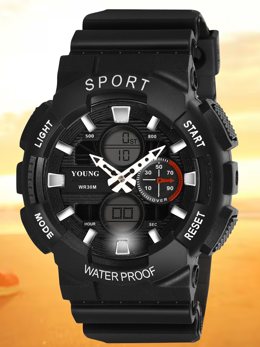 

YOUNG MISSION Unisex Kids Dial & Bracelet Style Straps Analogue Watch, Black