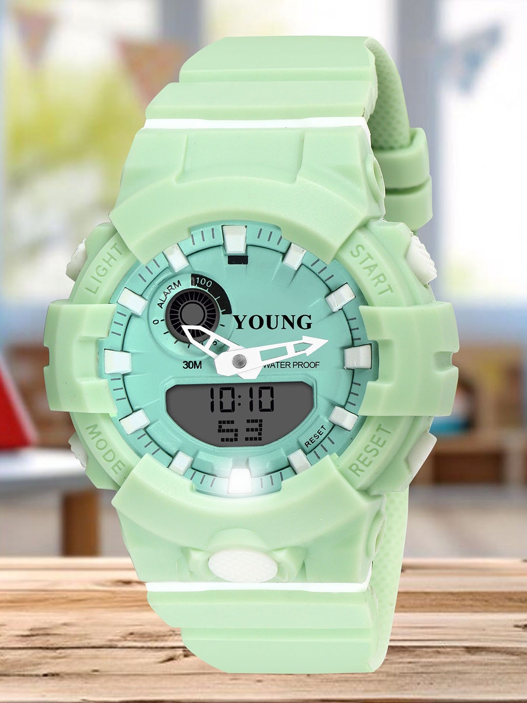 

YOUNG MISSION Unisex Kids Printed Dial & Straps Analogue and Digital Watch KOOL KIDZ ANALOGUE DIGITAL, Green