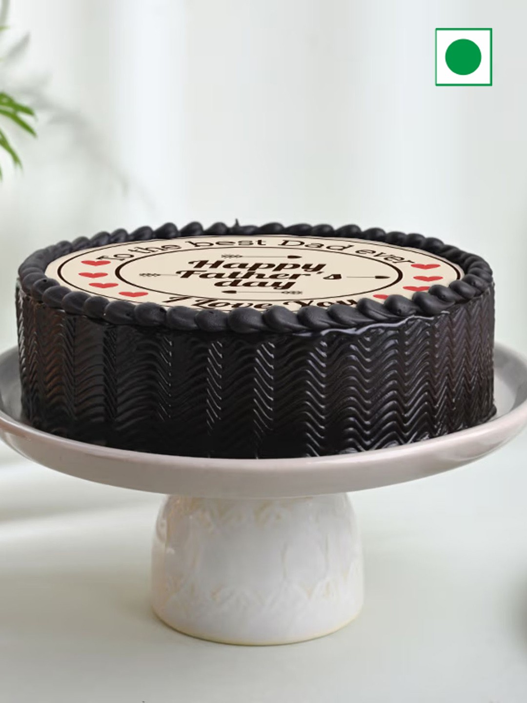 

Floweraura Chocolate Flavor Eggless Round Cake-1kg, Brown