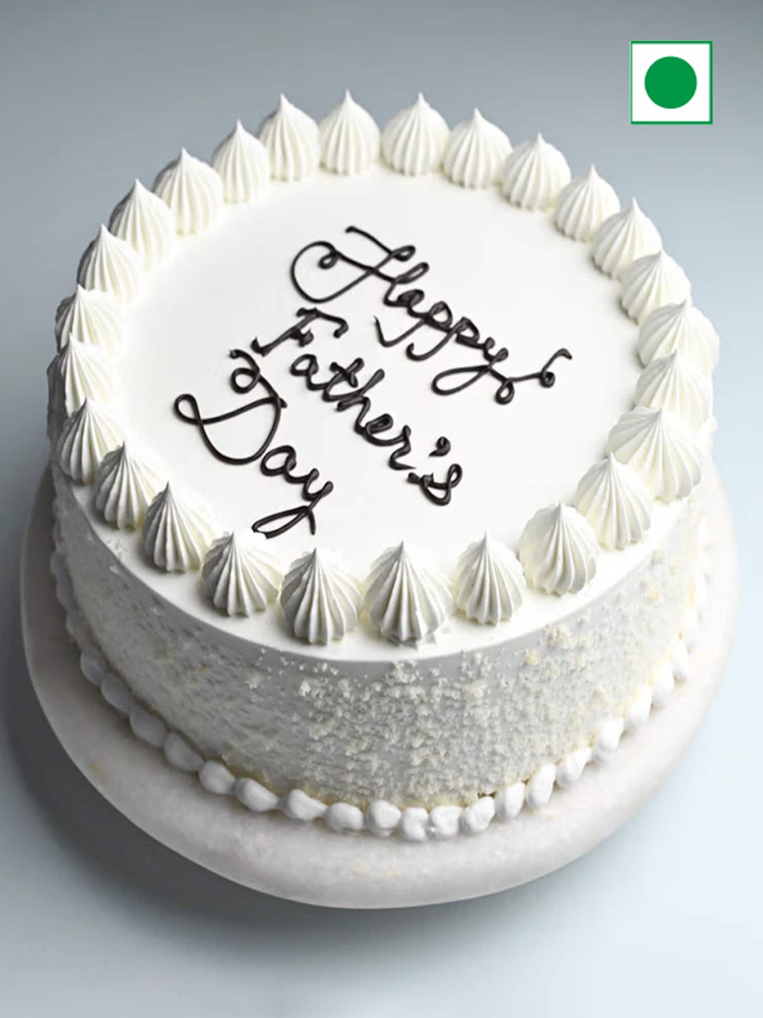 

Floweraura Vanilla Flavor Round Cake-1Kg, White
