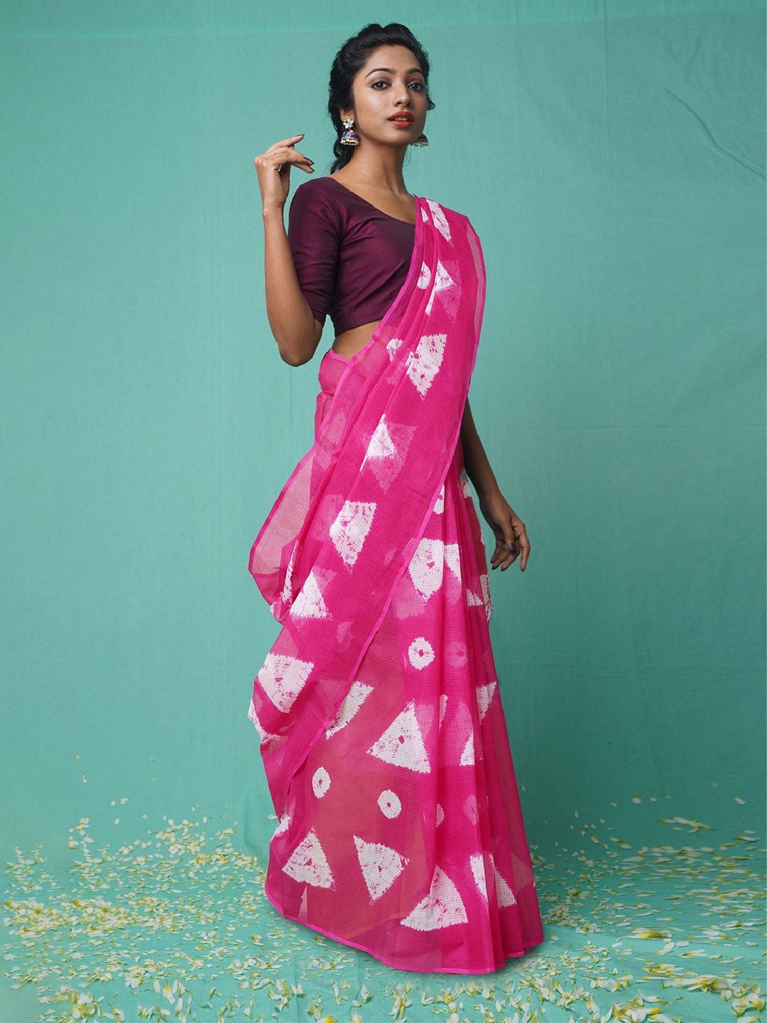 

Unnati Silks Handloom Kota Saree, Pink
