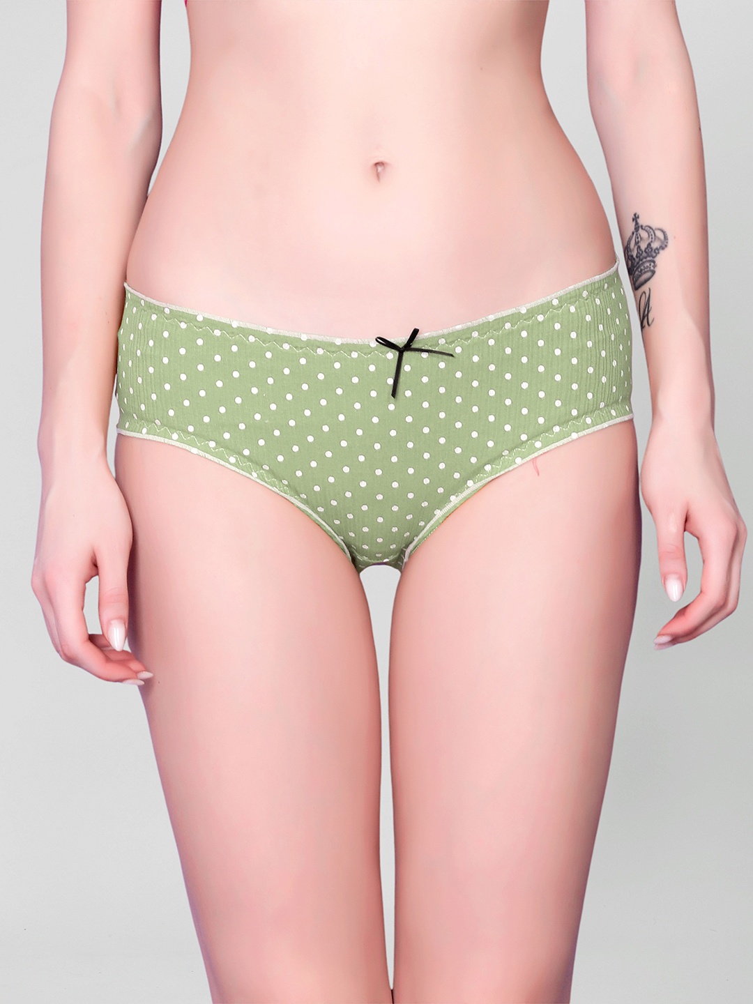 

Gopalvilla Women Printed Mid-Rise Hipster Briefs, Green