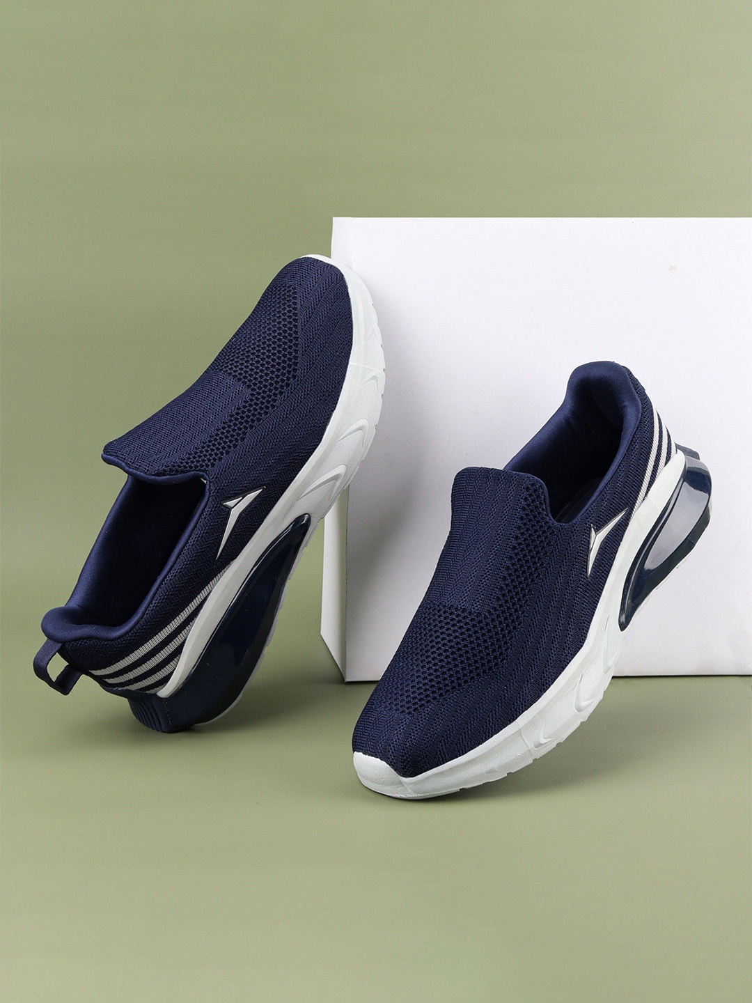 

JQR EASE Men Mesh Running Non-Marking Shoes, Navy blue