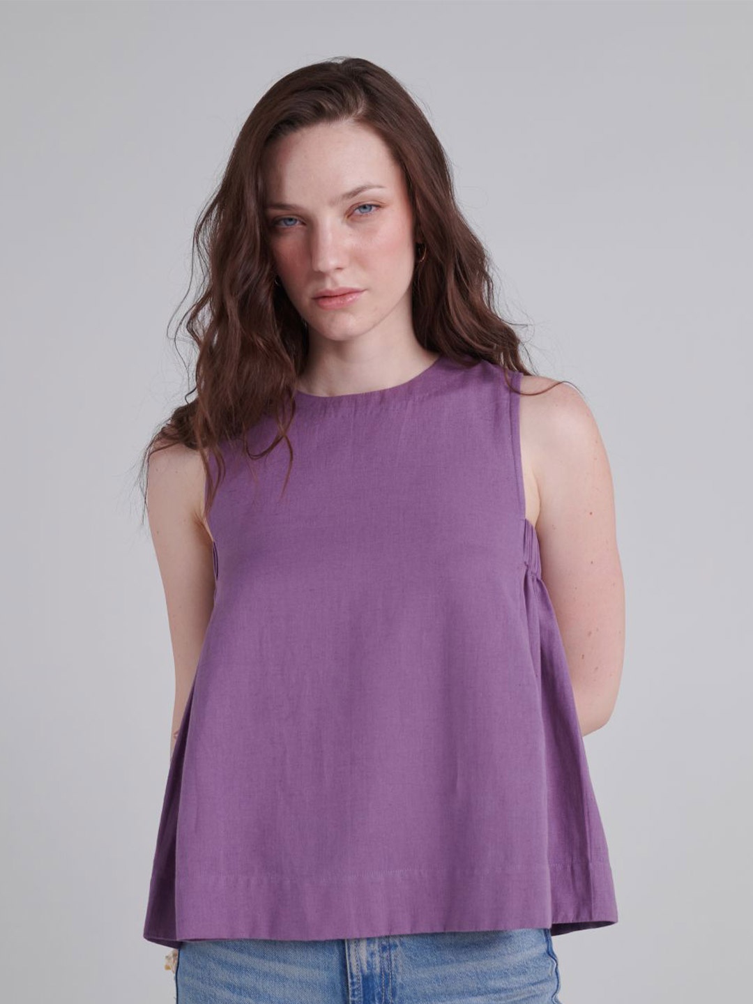 

Midsummer Women Solid Opaque Casual Shirt, Purple