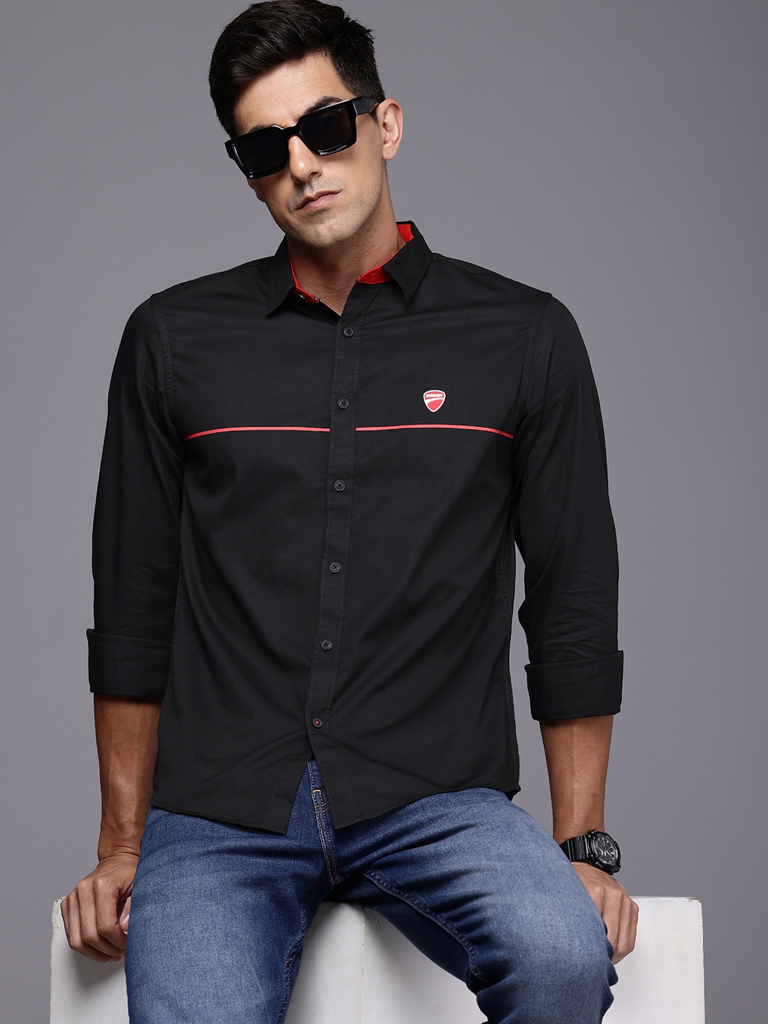 

Ducati Pure Cotton Casual Shirt, Black