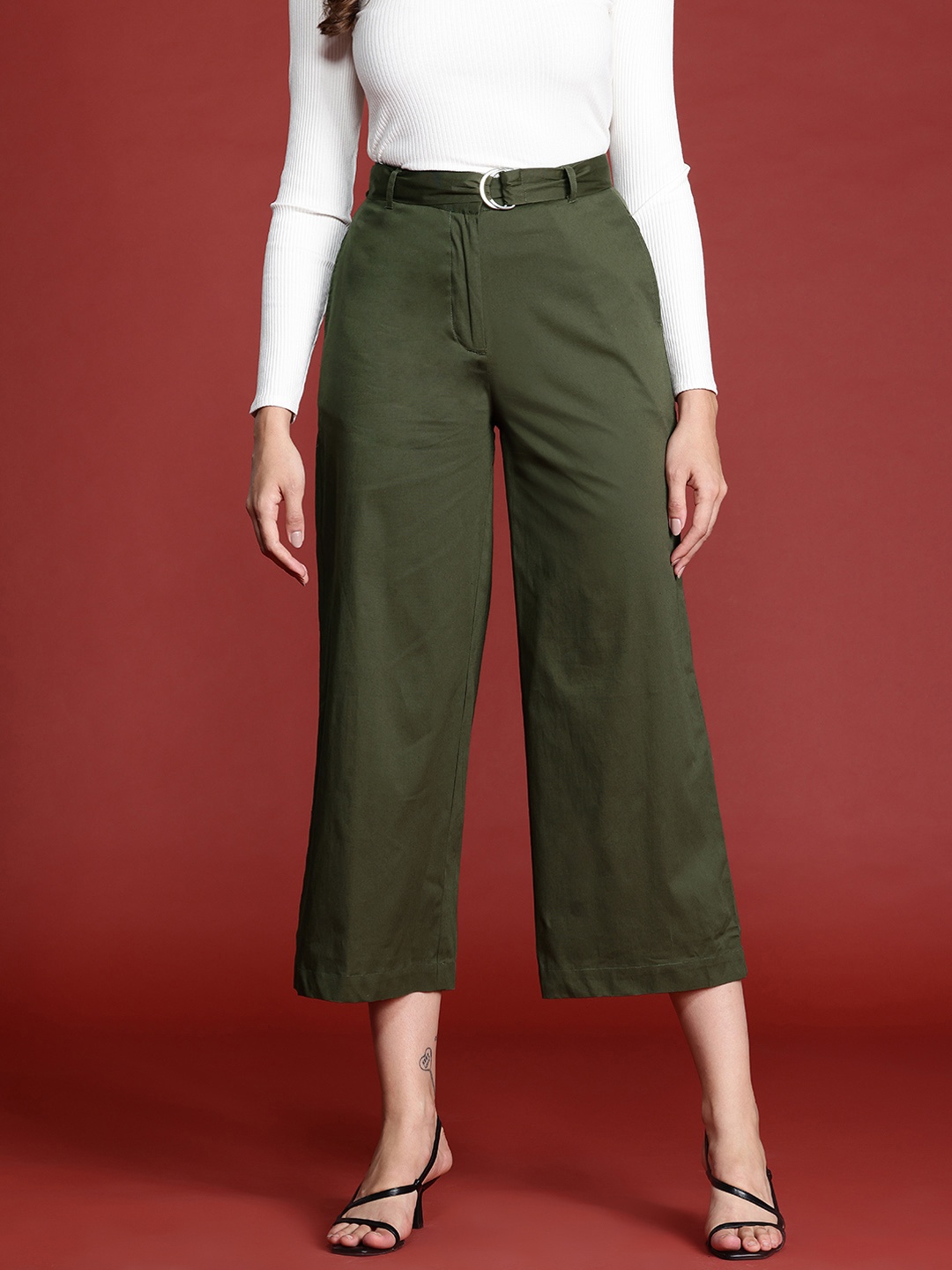 

All About You Formals Women High-Rise Culottes, Olive