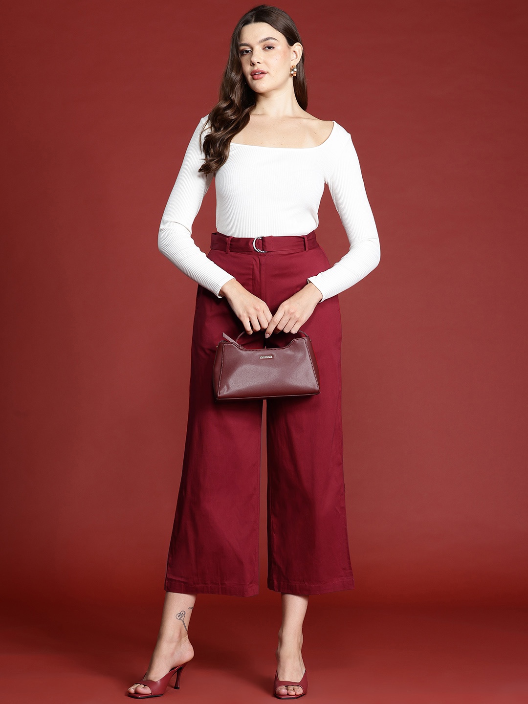 

All About You Formals Women High-Rise Culottes, Maroon