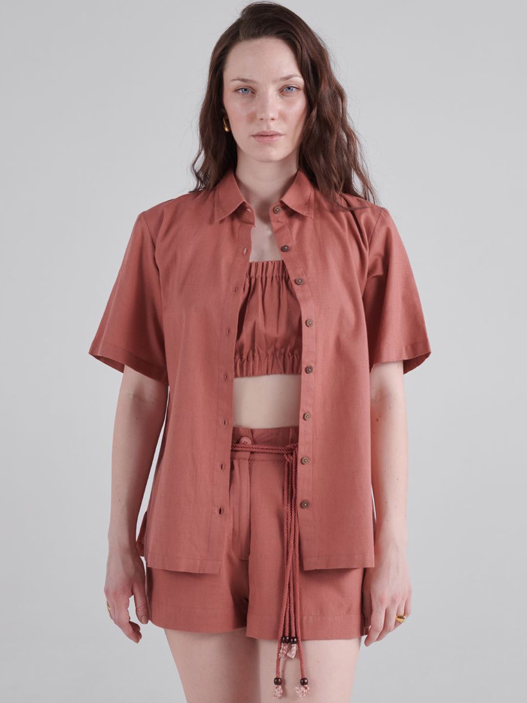 

Midsummer 3-Piece Co-Ords MSS24B103-XS-Rust