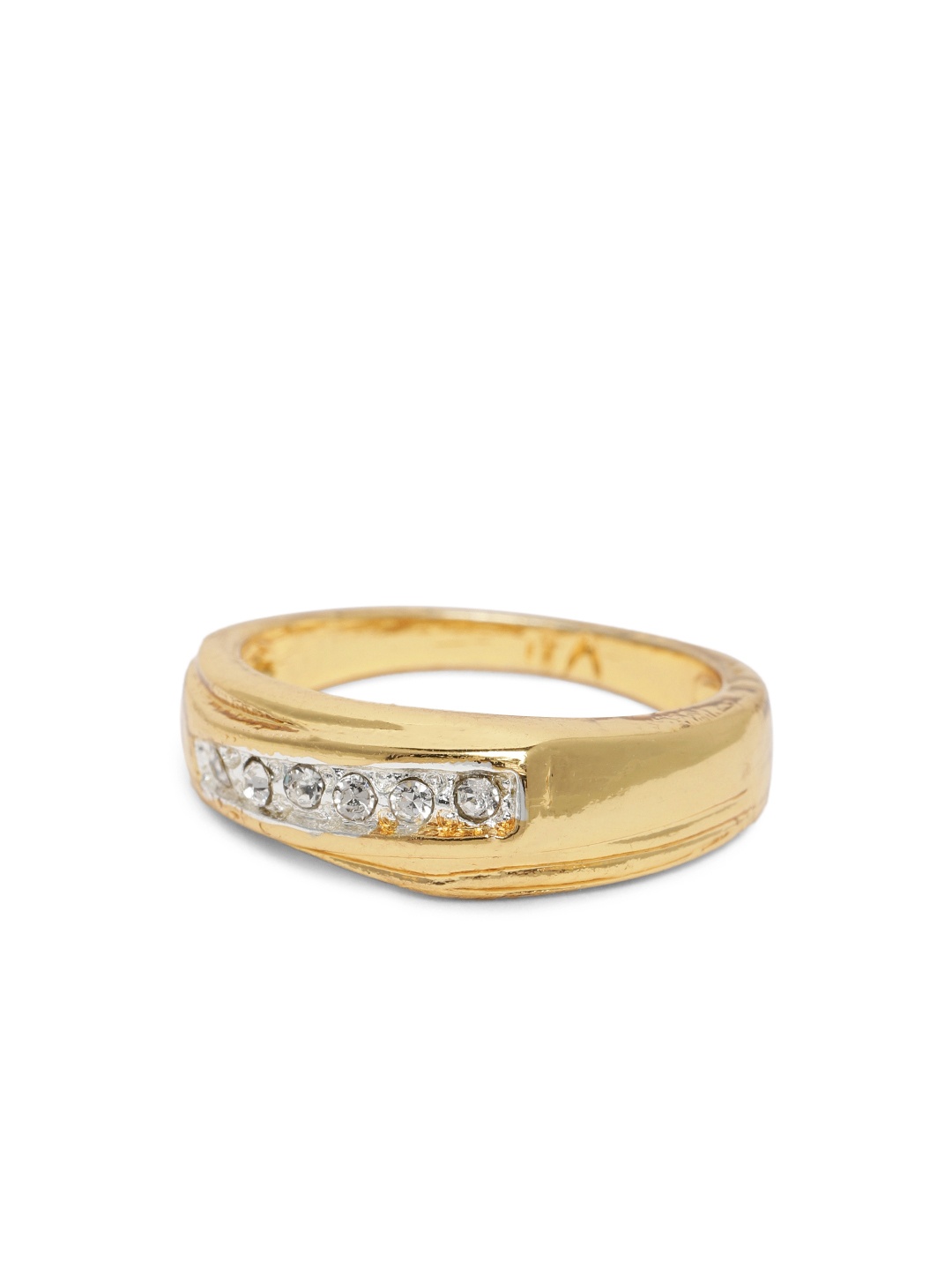 

Estele Women Gold-Plated Crystals-Studded Finger Ring