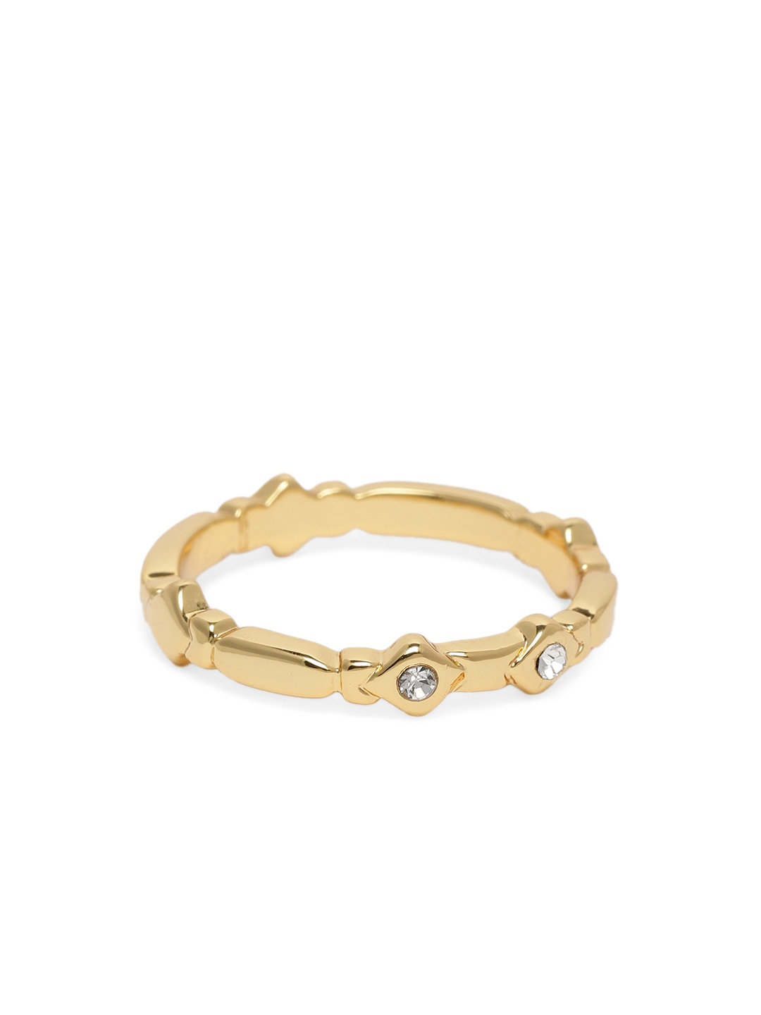 

Estele Women Gold-Plated Crystals-Studded Finger Ring