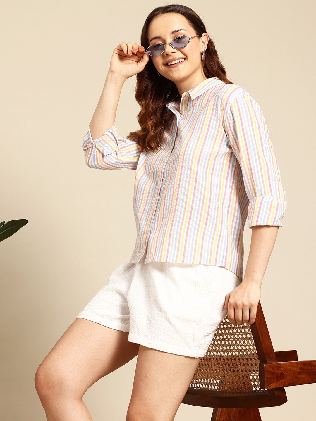 

Mast & Harbour Striped Casual Shirt, Multi