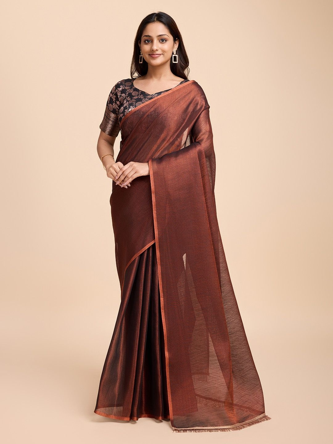 

Tasarika Tissue Saree, Black