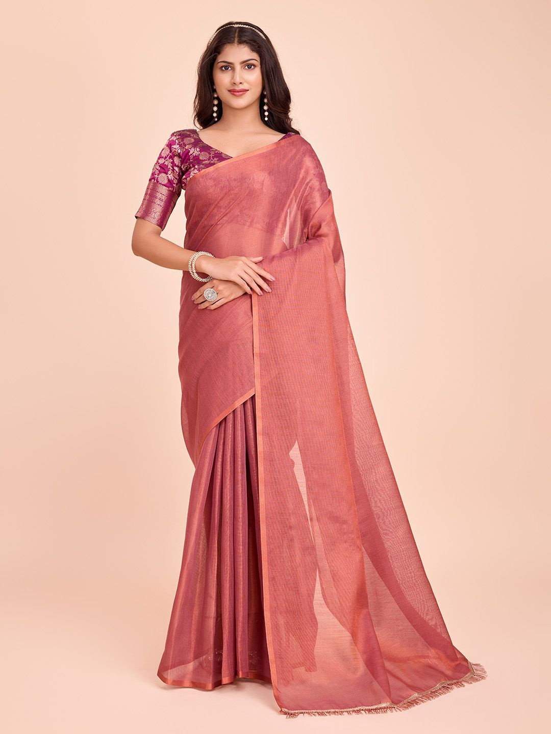 

Tasarika Tissue Saree, Coffee brown