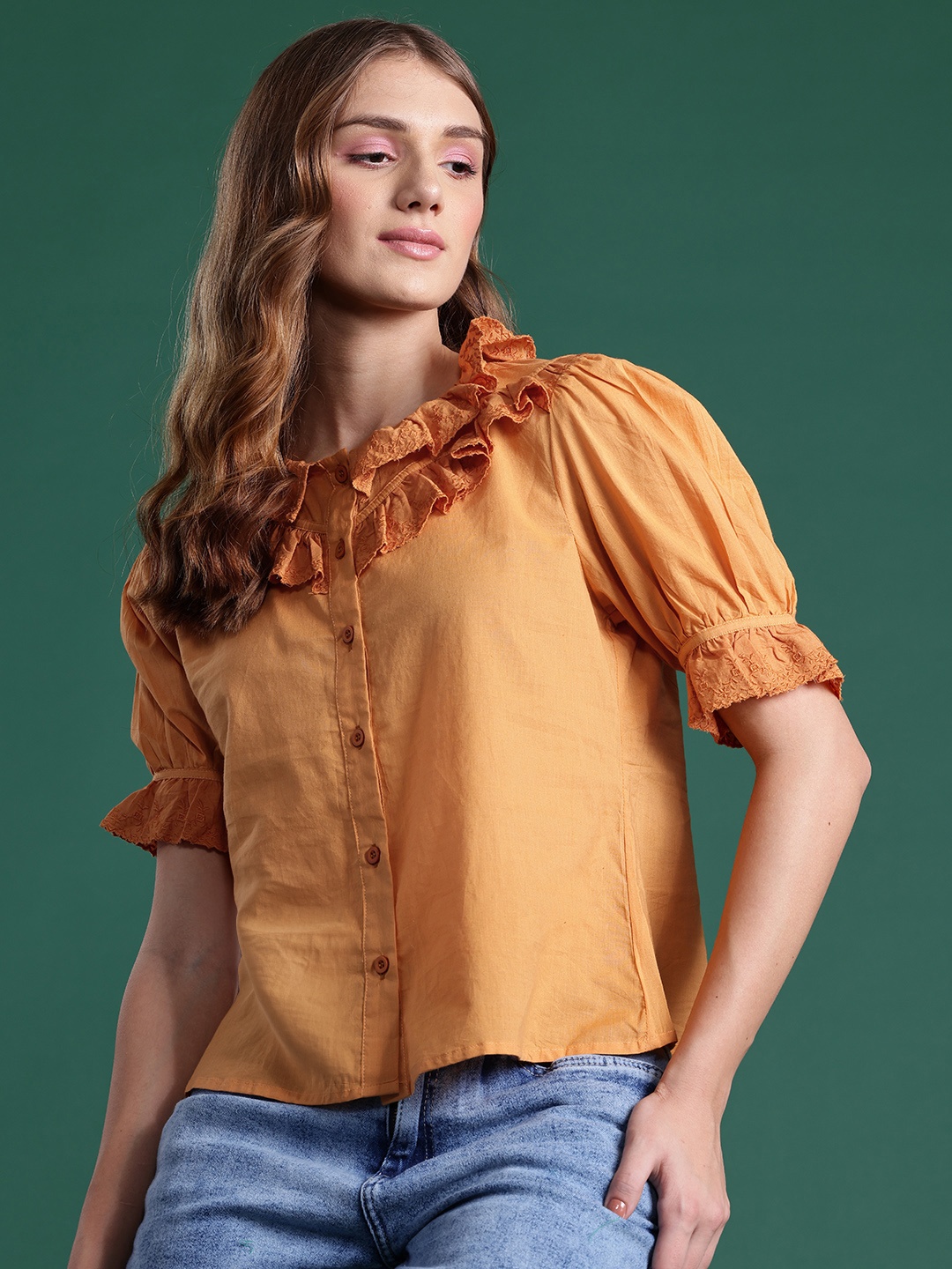 

DressBerry Pure Cotton Opaque Casual Shirt, Mustard