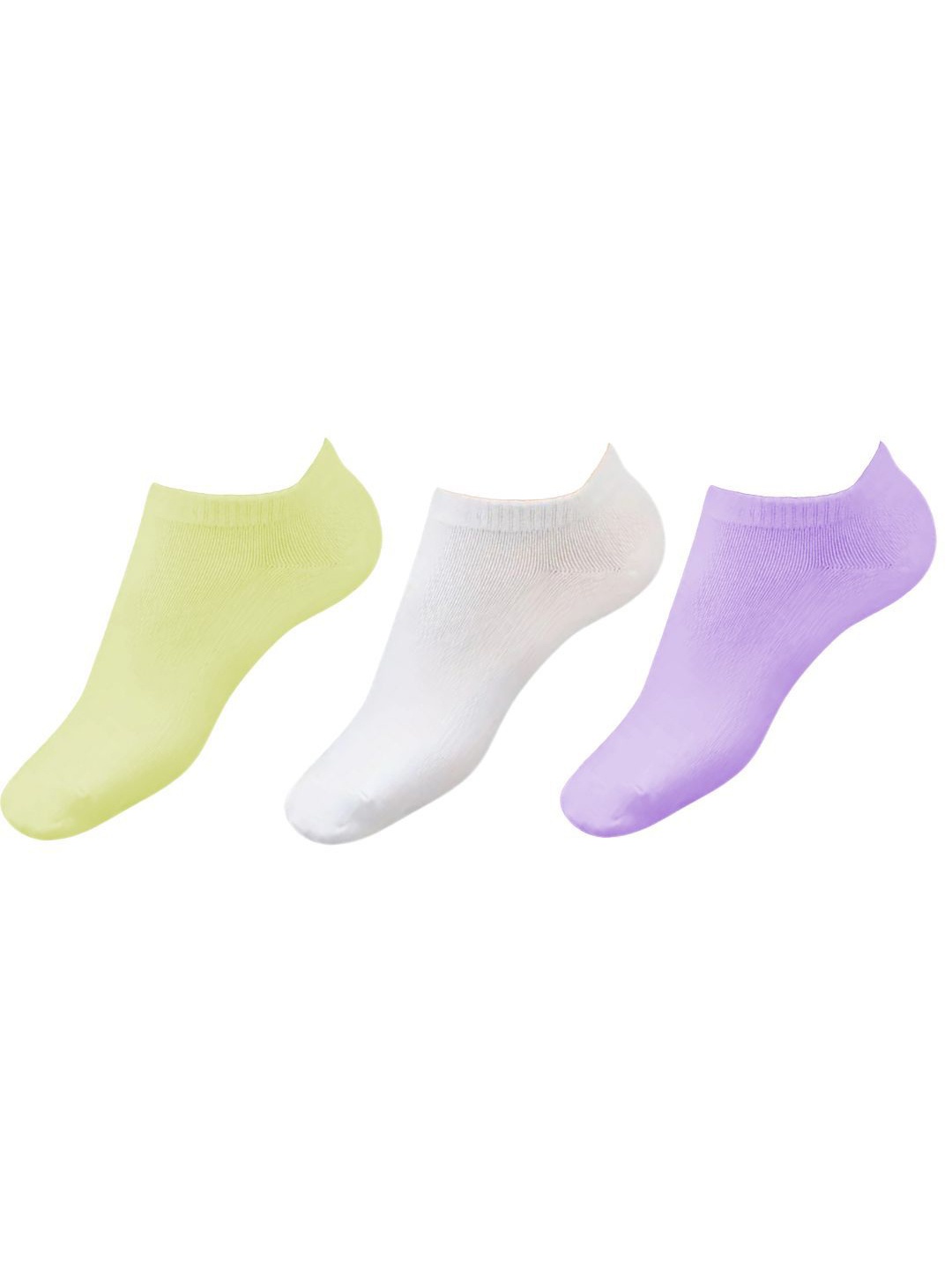 

Yuneek Women Pack of 3 Cotton Ankle Length Socks, White