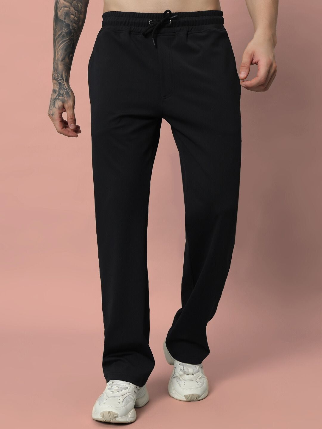 

WEARDUDS Men Relaxed-Fit Track Pants, Black