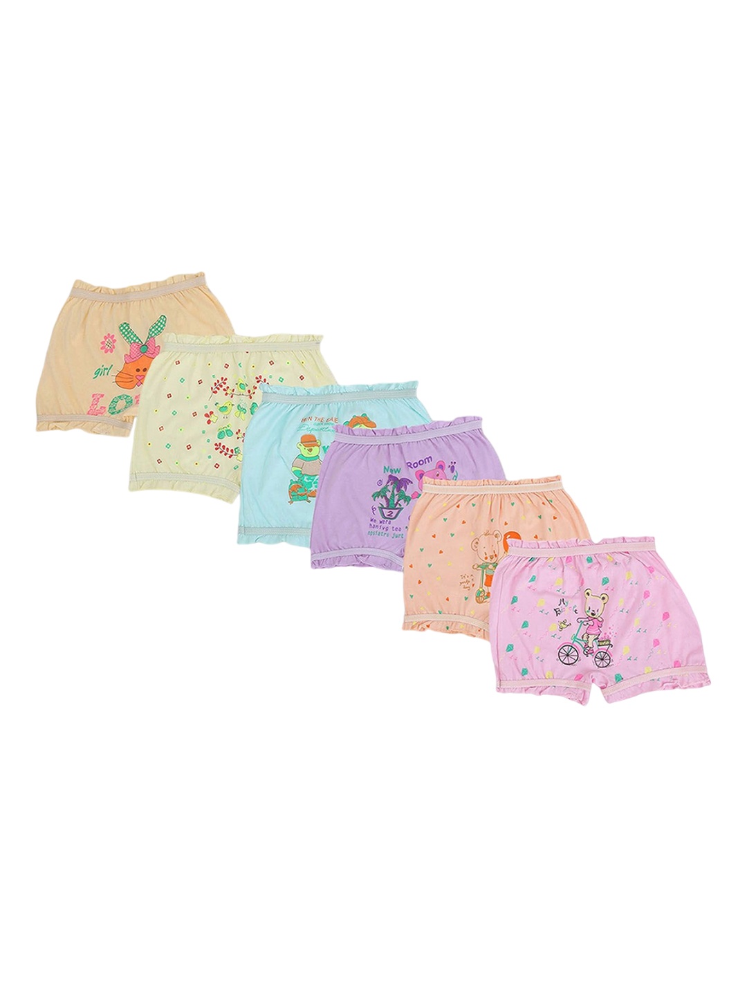 

BAESD Pack Of 3 Printed Basic Briefs 3Pc_(Size_0)_Kids Bloomers _N01, Purple