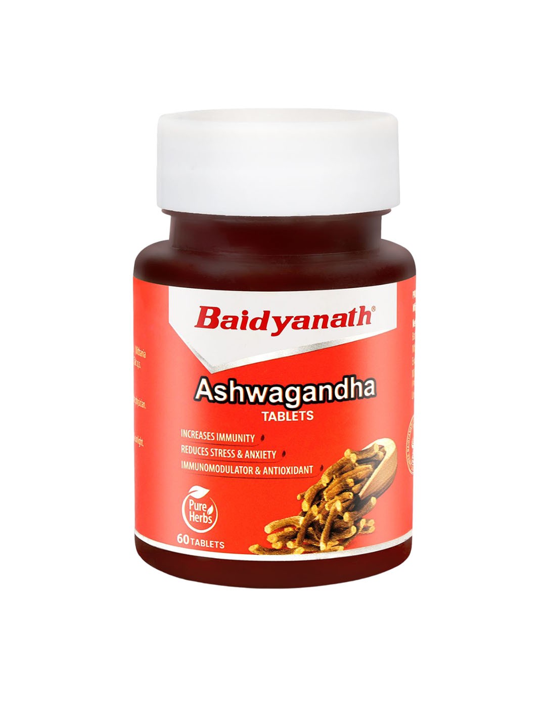 

Baidyanath Ashwagandha Tablets For Immunity Booster - 60 Tablets, Red
