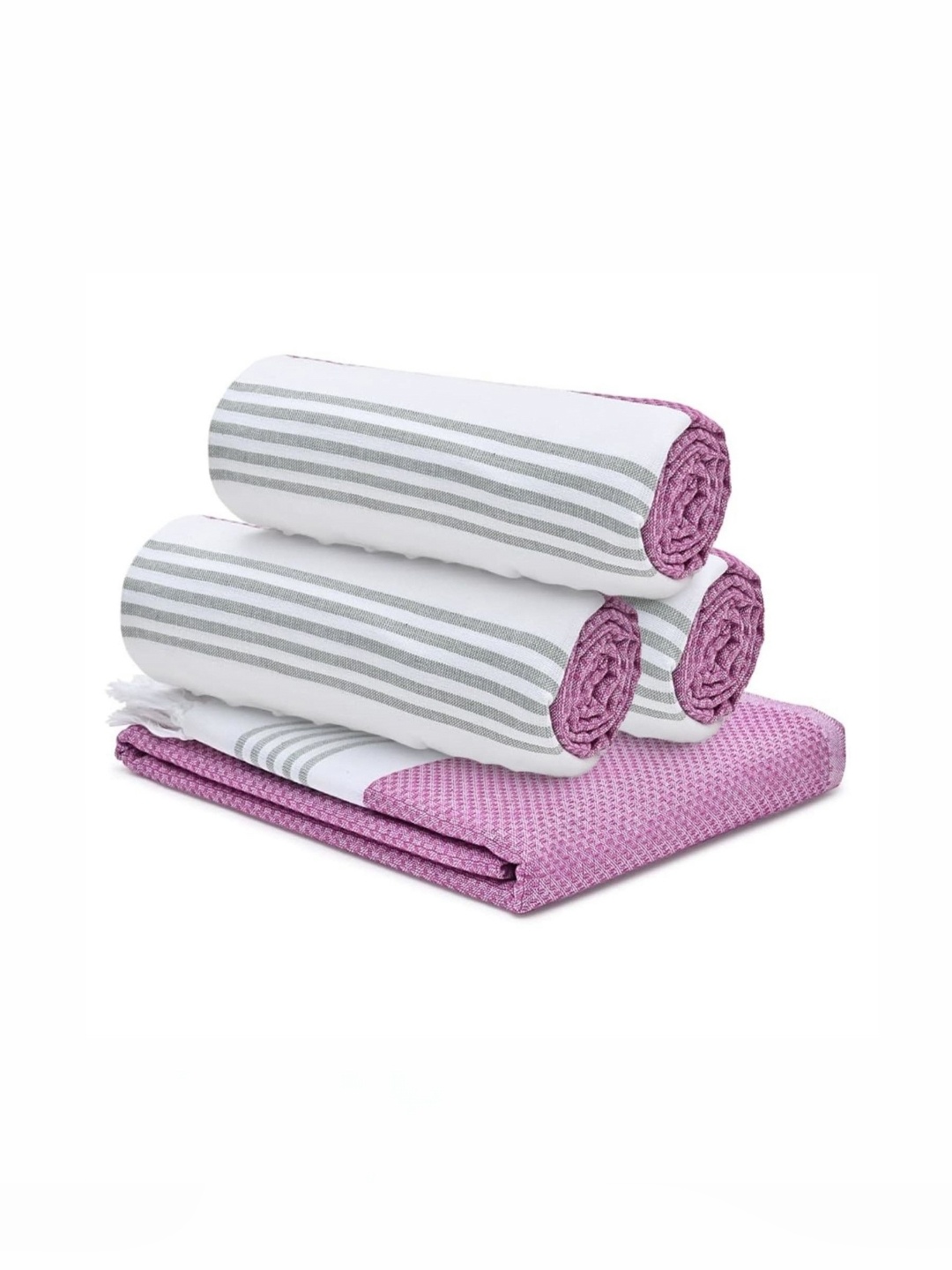 

The Better Home Purple 4 Piece Cotton 200 GSM Towel Set