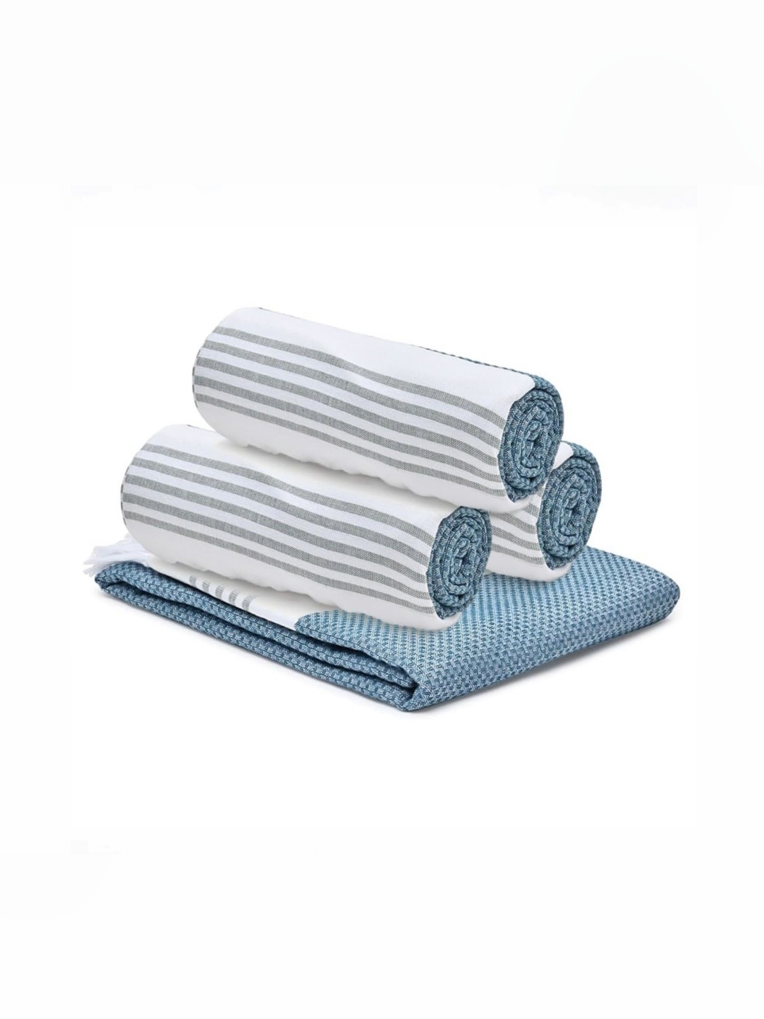 

The Better Home Blue 4 Piece Cotton 200 GSM Towel Set