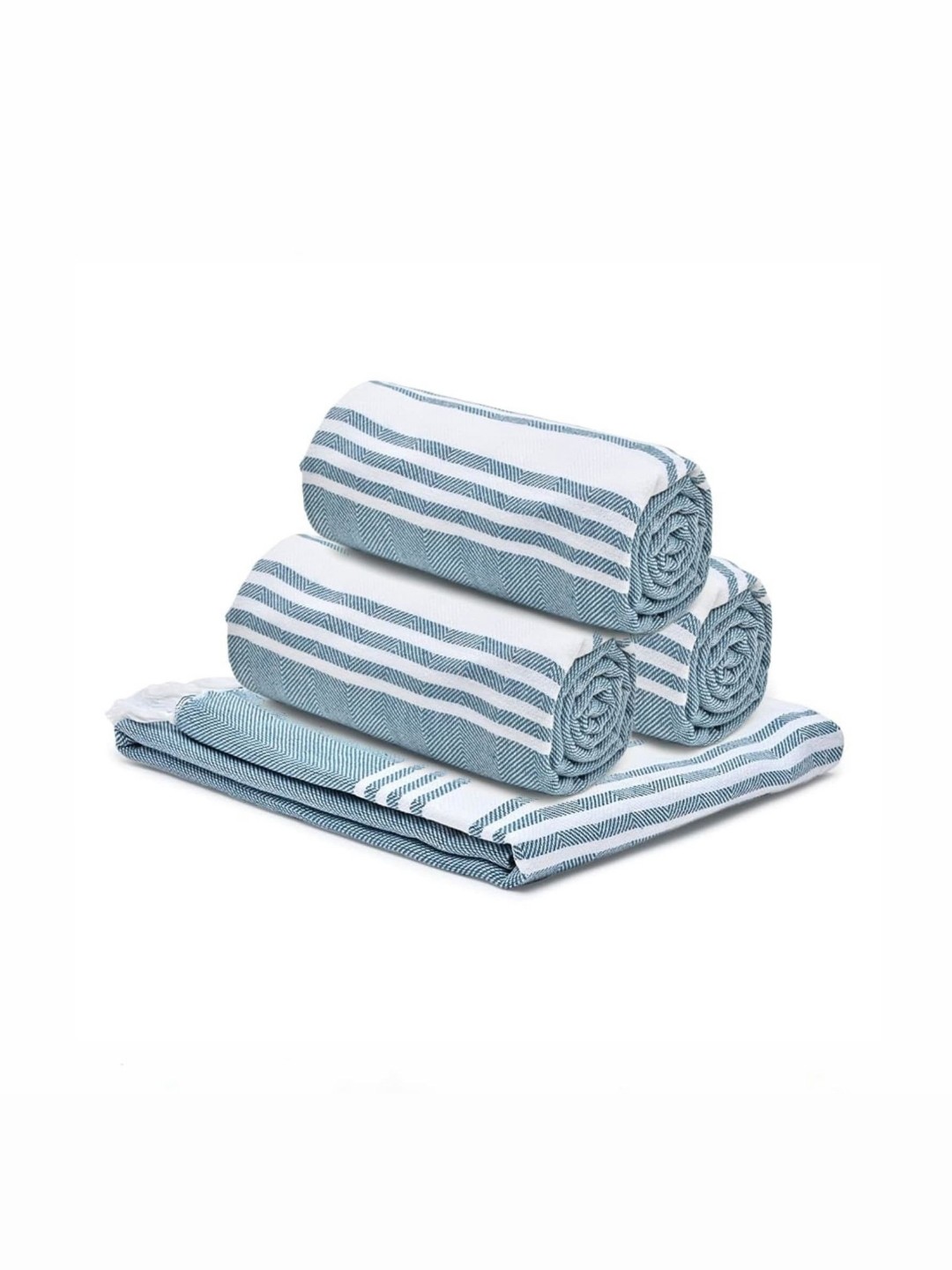 

The Better Home Blue 4 Piece Cotton 200 GSM Towel Set