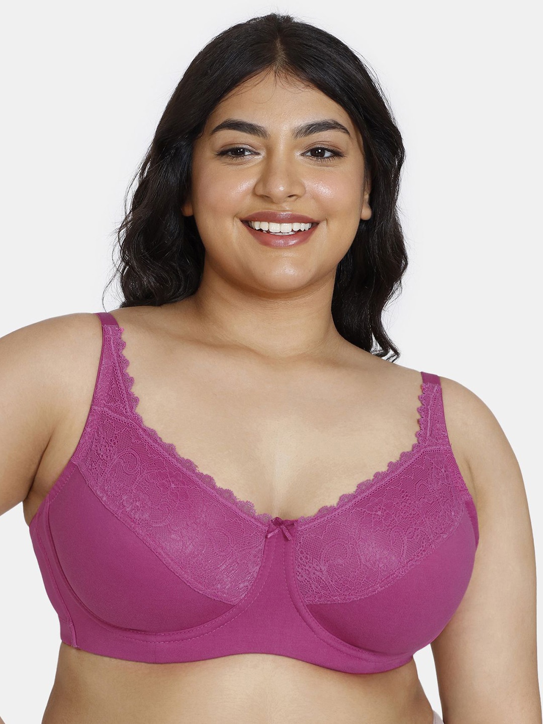 

Zivame Medium Coverage Underwired Bra, Pink