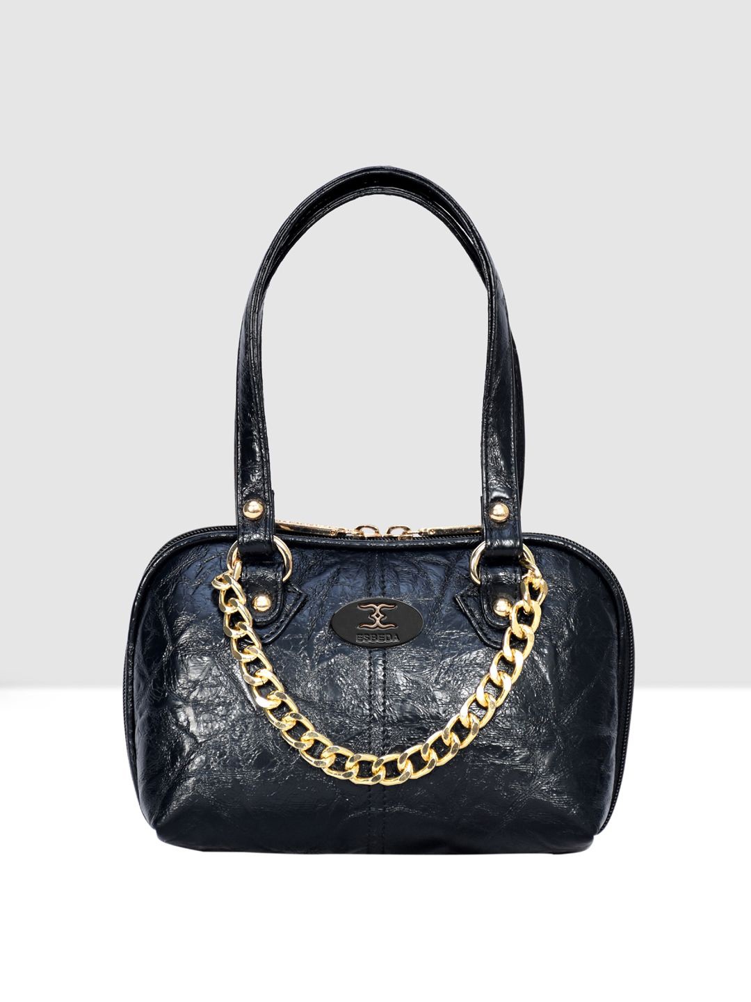

ESBEDA Textured PU Structured Handheld Bag, Black