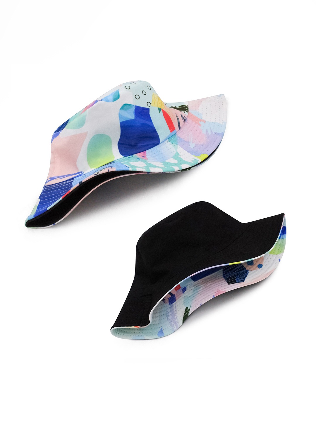

JENNA Printed Reversible Bucket Hat, Blue